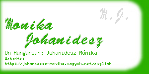 monika johanidesz business card