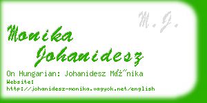 monika johanidesz business card